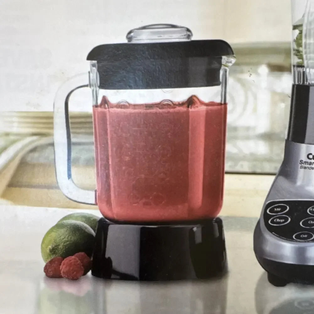 Cuisinart FPB-5CHB Series Blender Jar 6 Cup 1.5L Glass w/Lid & Blade Clear/Black